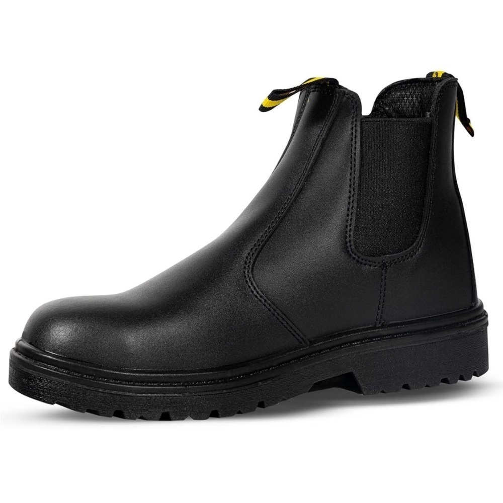 SHAMTCH Work Boots for Men Steel Toe Waterproof Slip Resistant Leather 11.5-12